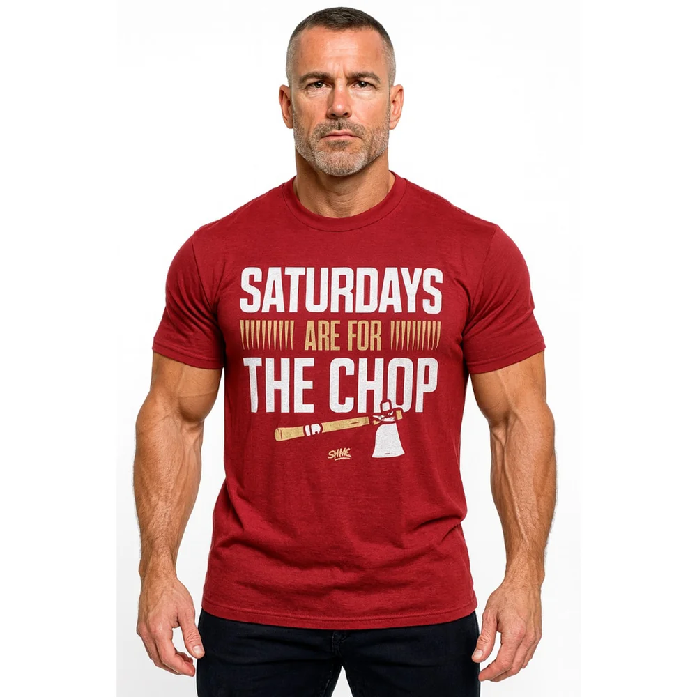 Men’s “Saturdays Are For The Chop” Florida St. Football Fan T-Shirt–Size XL–NWOT - Picture 1 of 7